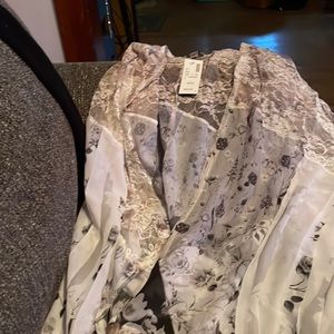 Avenue Lace Mixed Print Sheer Kimono